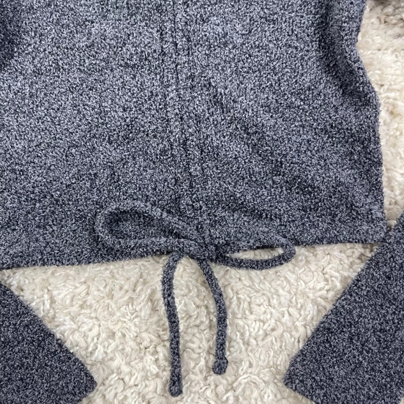 Women's Blue V-Neck Ruched Top - Picture 6 of 9